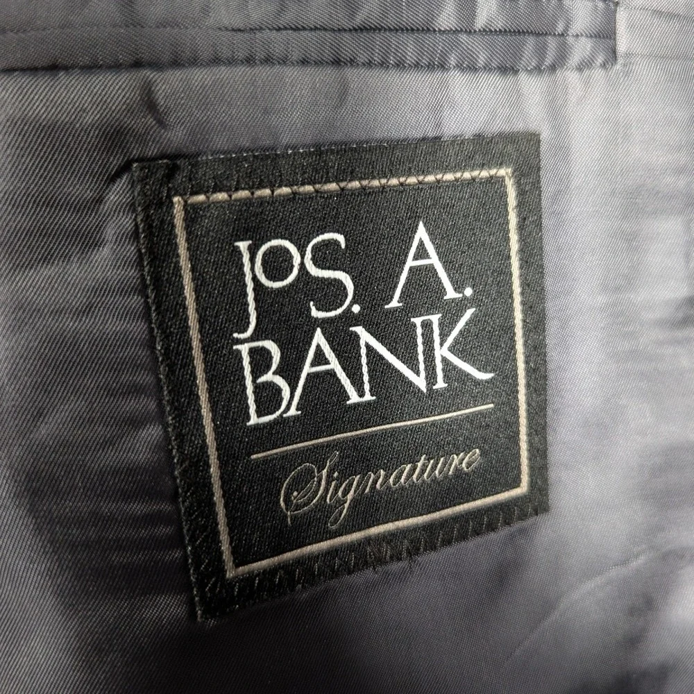 Jos. A. Bank Signature Mens 48R Blazer Charcoal Gray 100% Wool Tailored Fit Coat